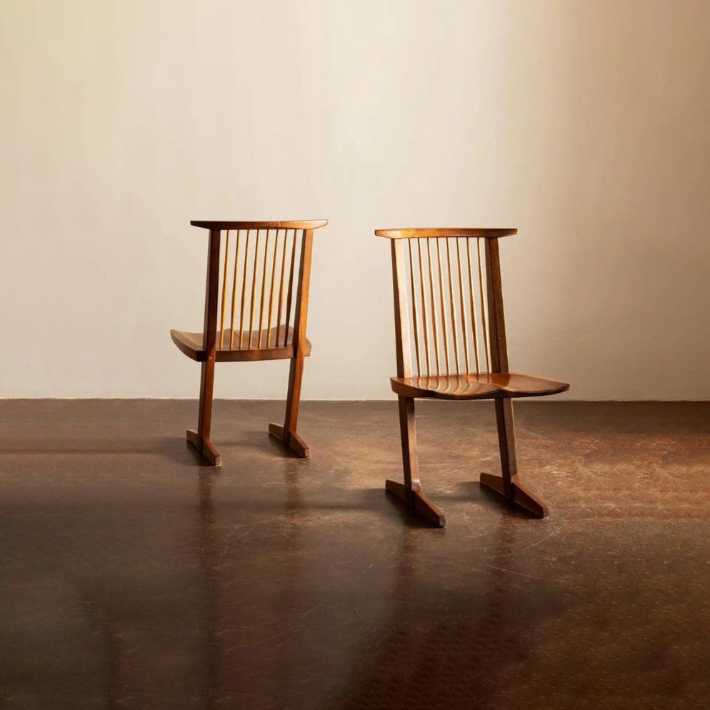 Pair+of+Conoid+Chairs+by+George+Nakashima,+1982+(1)